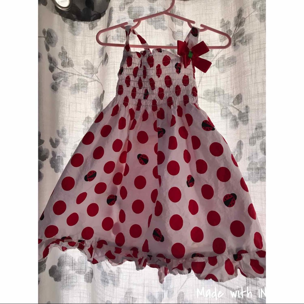 Polka dot little girl dress